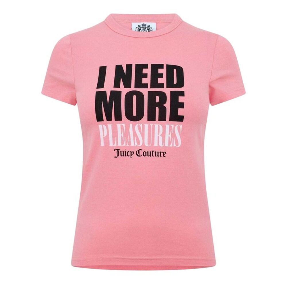 Juicy Couture Womens/Ladies Pleasures Fitted T-Shirt / Pink